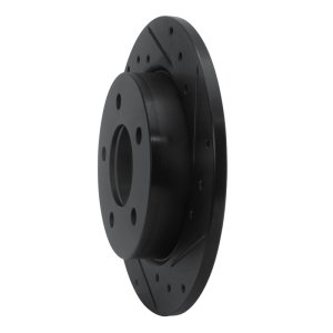 Mazda 3 Brake Rotor (1) - Rear Right - R1 Concepts - Drilled & Slotted - Black - `04-`13